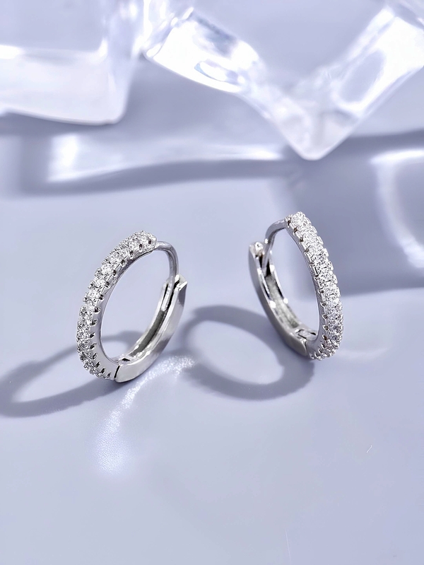 American Diamond starling silver hoop earring