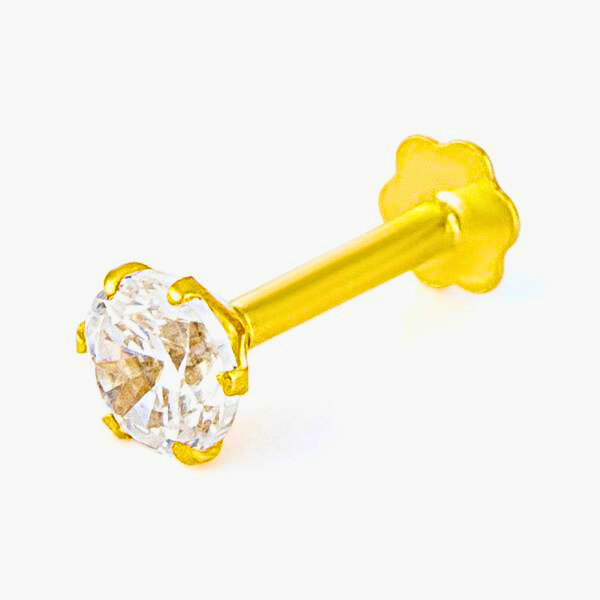 American Diamond One Stone 5mm Nose Pin